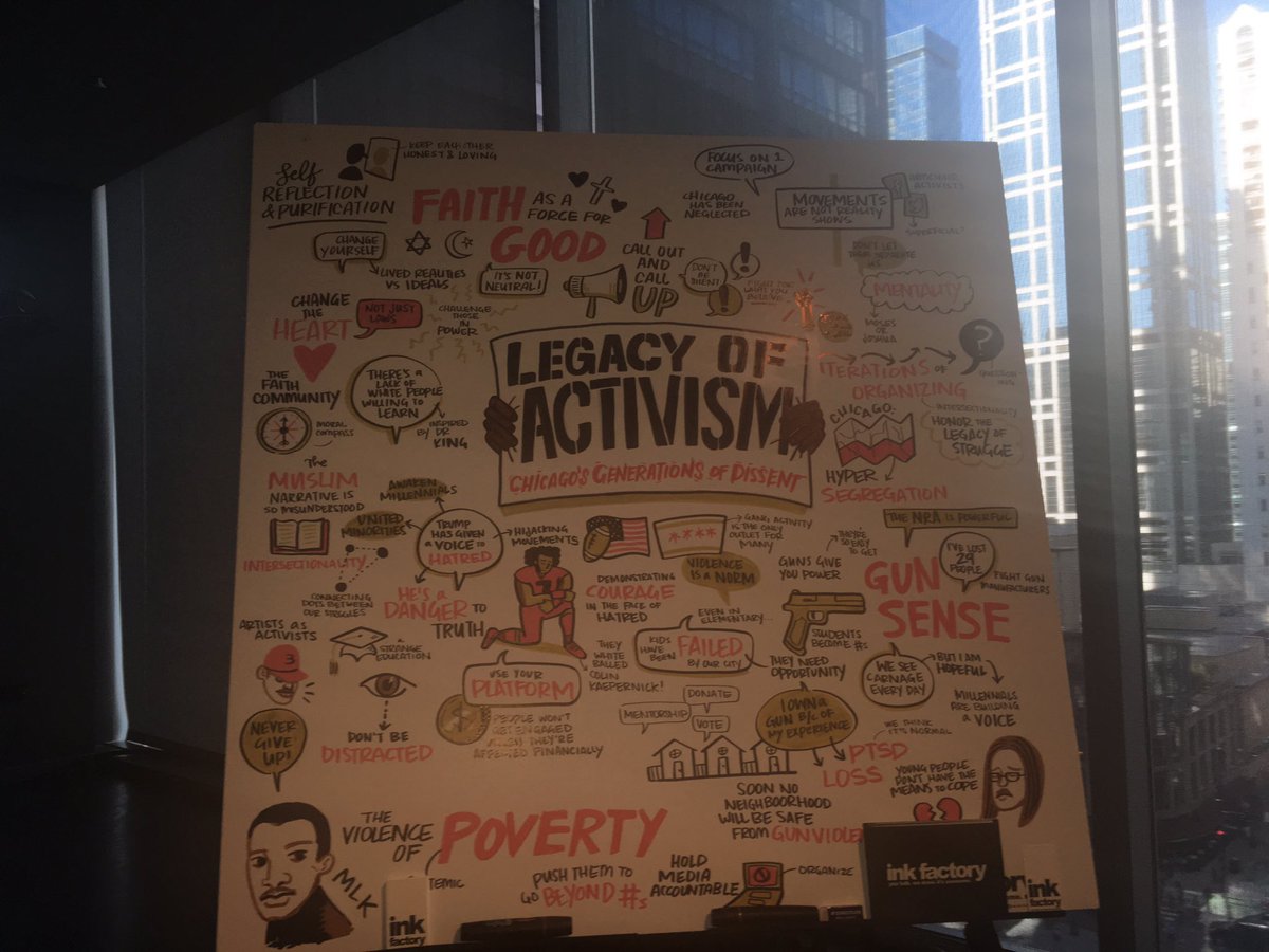 nancy_ukpe's tweet photo. Spent my lunch break learning about three Chicago activists who inspire action! #ChicagoIdeas @chicagoideas @RamiNashashibi @MichaelPfleger https://t.co/aZj5imZeuh