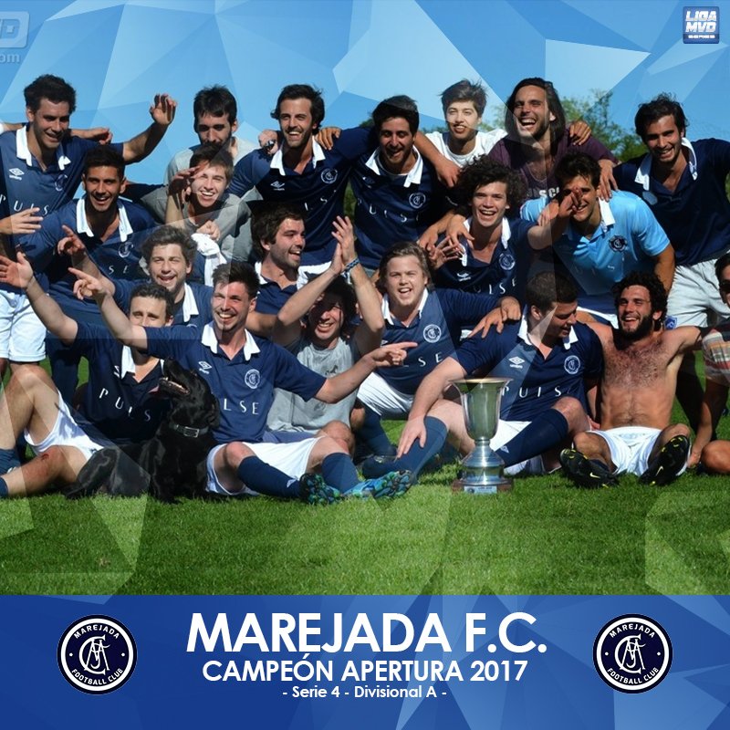 [CAMPEÓN APERTURA 2017]
🏆 Felicitaciones a <a href="/la_marejada/">Marejada FC</a> que se consagró campeón del Apertura 2017 de la #SERIE4 #A