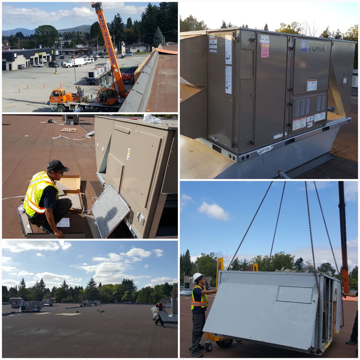 ADNRefrig's tweet image. New Hvac units being installed at a mall. We are now offering HVAC services!