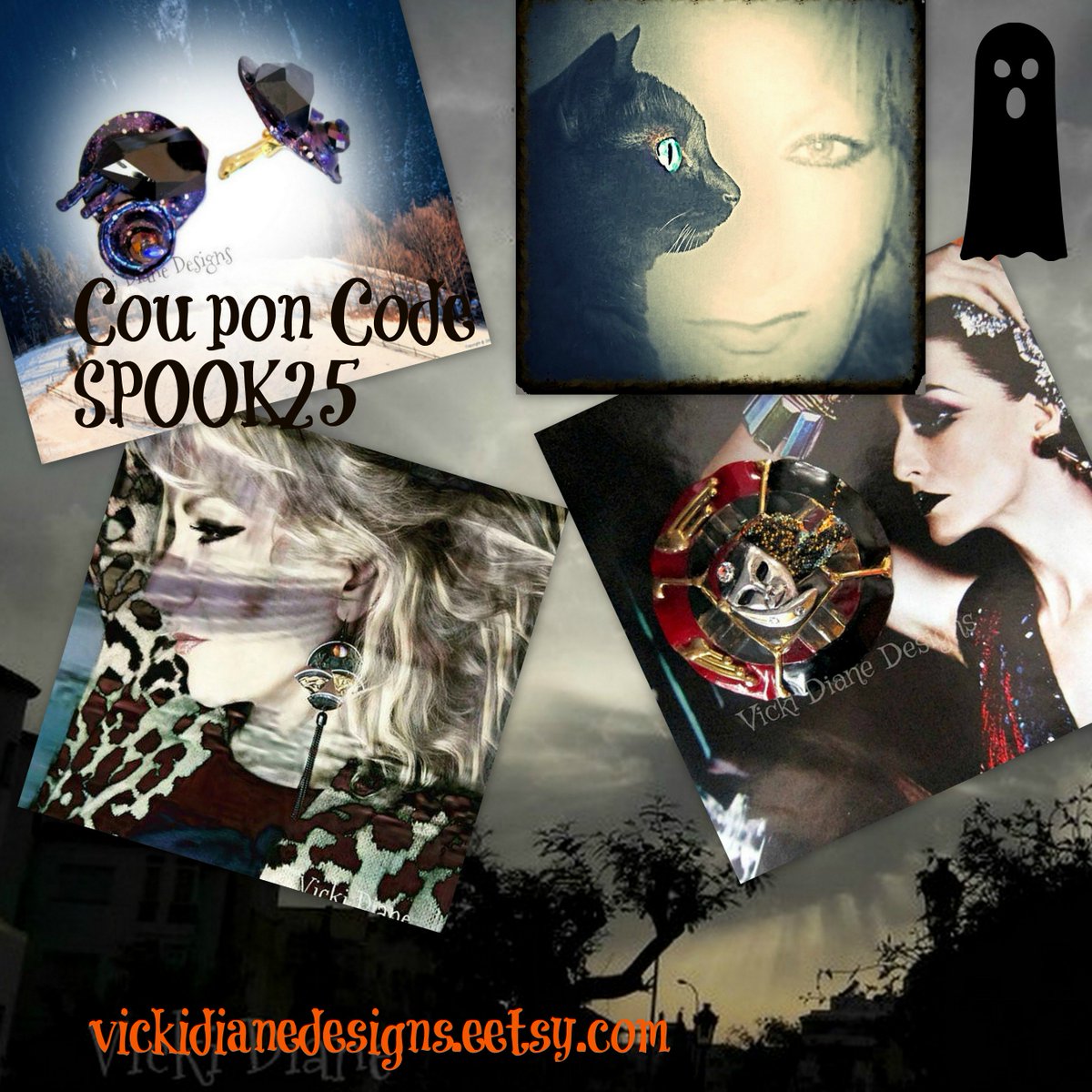 VickiDiane1's tweet photo. From now until #Halloween use Coupon Code SPOOK25 in my Etsy store at https://t.co/RFBVGvBDnu👻for 25% off my #FUNique #handmadedesigns 👄😍 https://t.co/XeN7fNfHYh