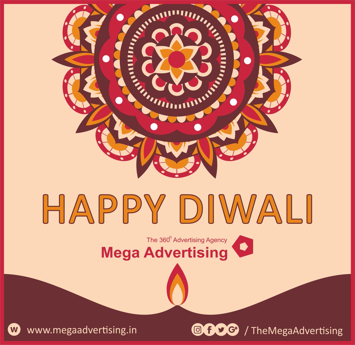 AdvertisingMega's tweet image. Light a Lamp of Love
Blast a chain of sorrow
Shoot a rocket of prosperity
Fire a flowerpot of Happiness Wish U #HappyDiwali