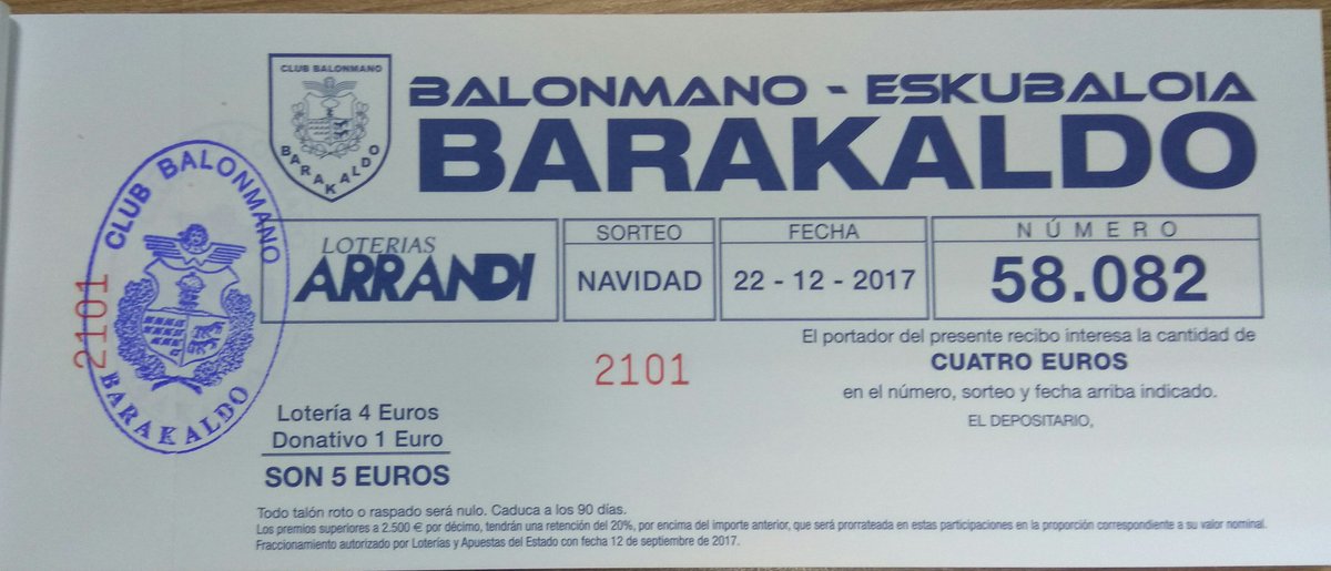 CBBarakaldo's tweet photo. Ya a la venta la lotería de Navidad del Club https://t.co/1oHxnKSBpP