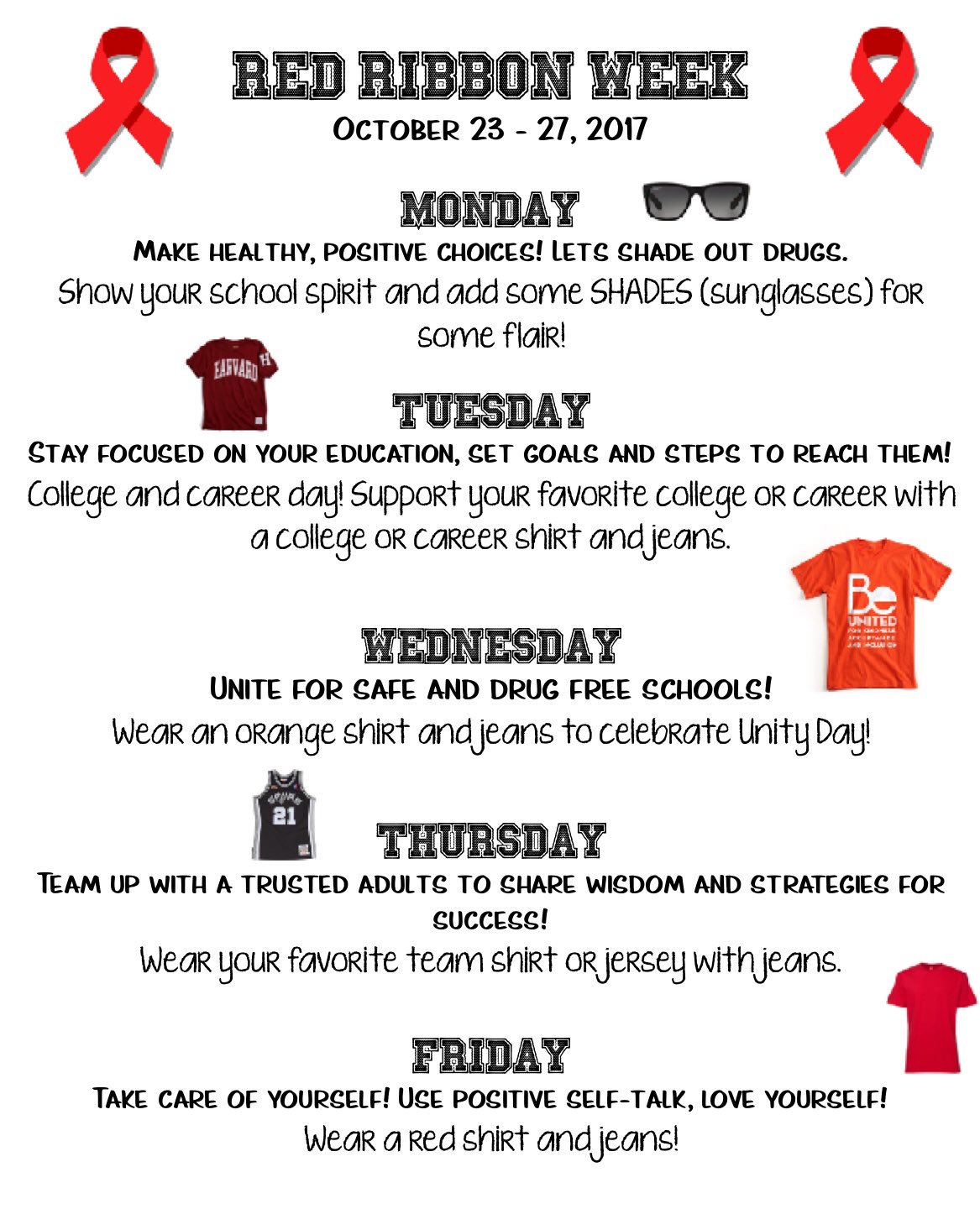 red ribbon week activities