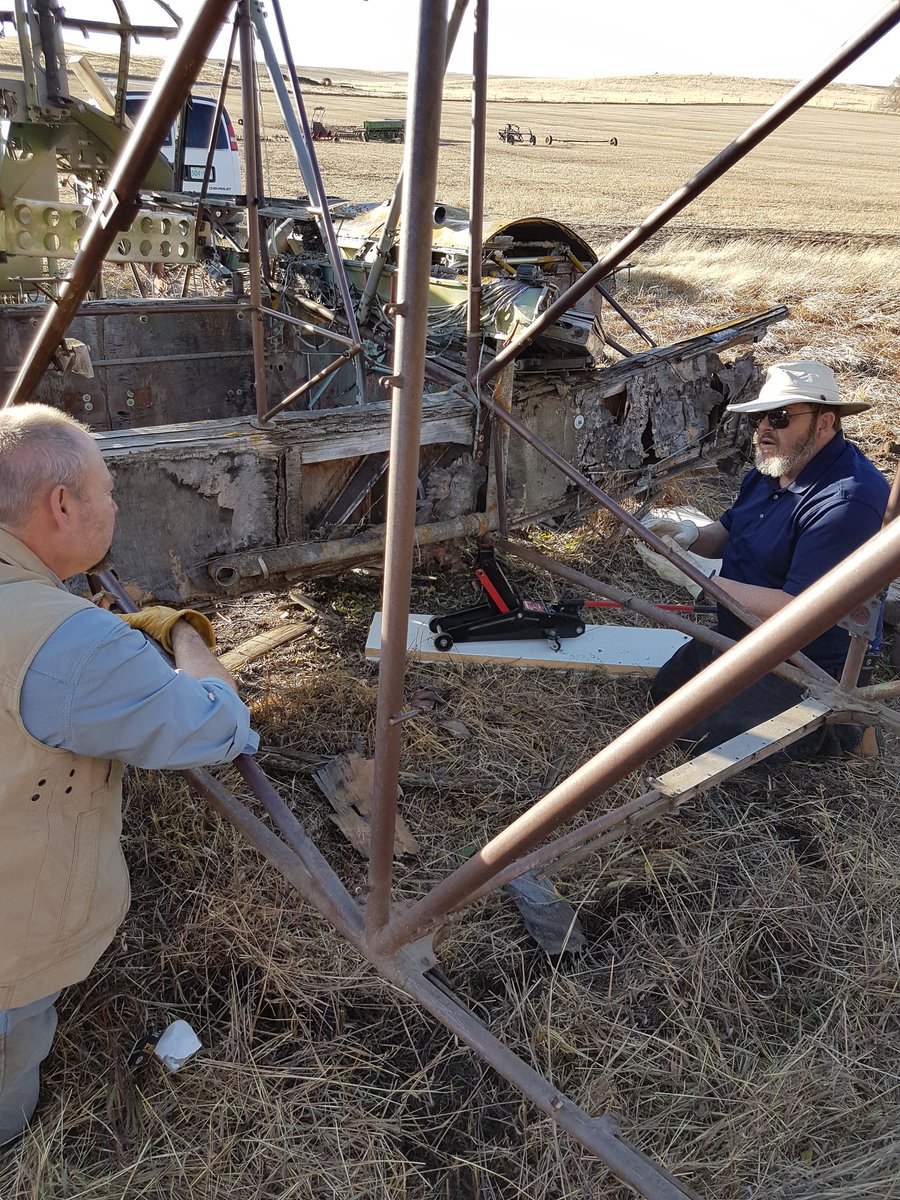 SC_Museum's tweet photo. We're pulling an Avro Anson out of the ground to show at #YYN BCATP display and eventually restore, but it's quite the process. #TweetBison https://t.co/G8zhJtDKVM