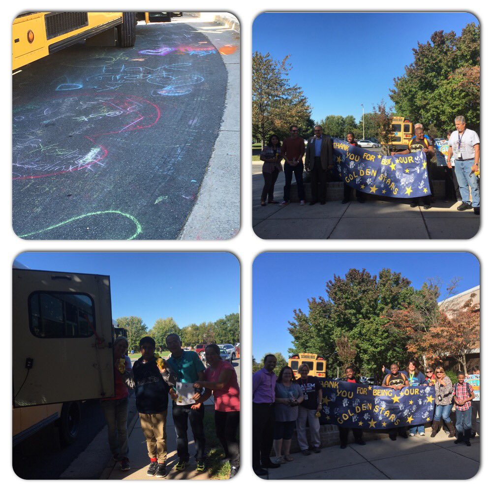 KSmithEmpowered's tweet photo. Simpson Mustangs shared words of encouragement and treats with our MAGNIFICENT bus drivers. #LCPSBus2017 #lcps18 https://t.co/9pVxShRnID