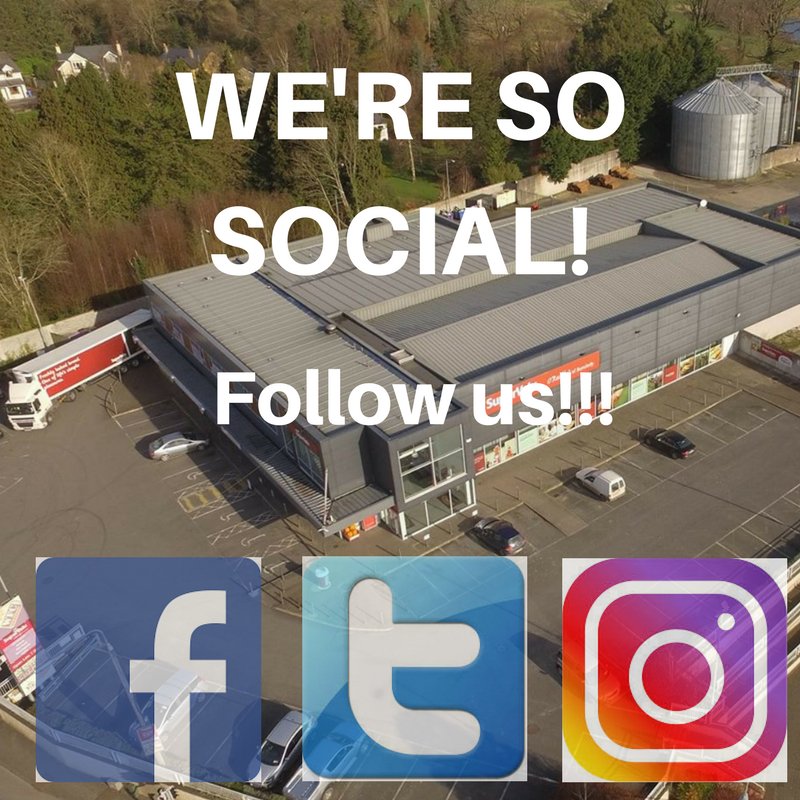 We are now active on all main platforms. 
-Facebook: loom.ly/c48ydUc
-Instagram: supervalubunclody
-Twitter: <a href="/bunsupervalu/">O'Reilly's Supervalu</a>