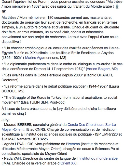 AssoAshma's tweet photo. #ForumMondeArabe Le @ccmorient propose un Concours Ma thèse/Mon Mémoire en 180s. Rendez-vous à @imarabe dans la Bibliothèque au ni 1 ! https://t.co/4TrKE2ykXs