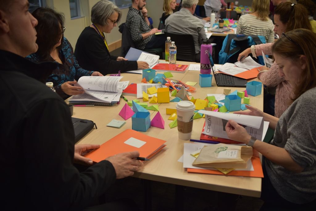 PSESD's tweet image. Educators working through strategies to use in the classroom at session 1 of the #HiCap workshop series! #WaTeachLead #highlycapable