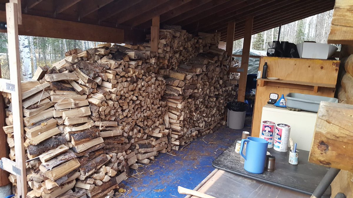AlaskanPetpal's tweet photo. Mormon volunteers stacked 6 cords of wood!! Saved before the 1st snowfall!! #Alaska #PrepForWinter #snow https://t.co/xzFEtMCHHX