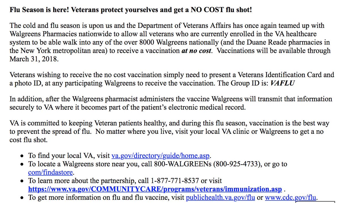 RowdyVets's tweet photo. Flu Shots, Child Care and much more! https://t.co/7ZcugrbHvW