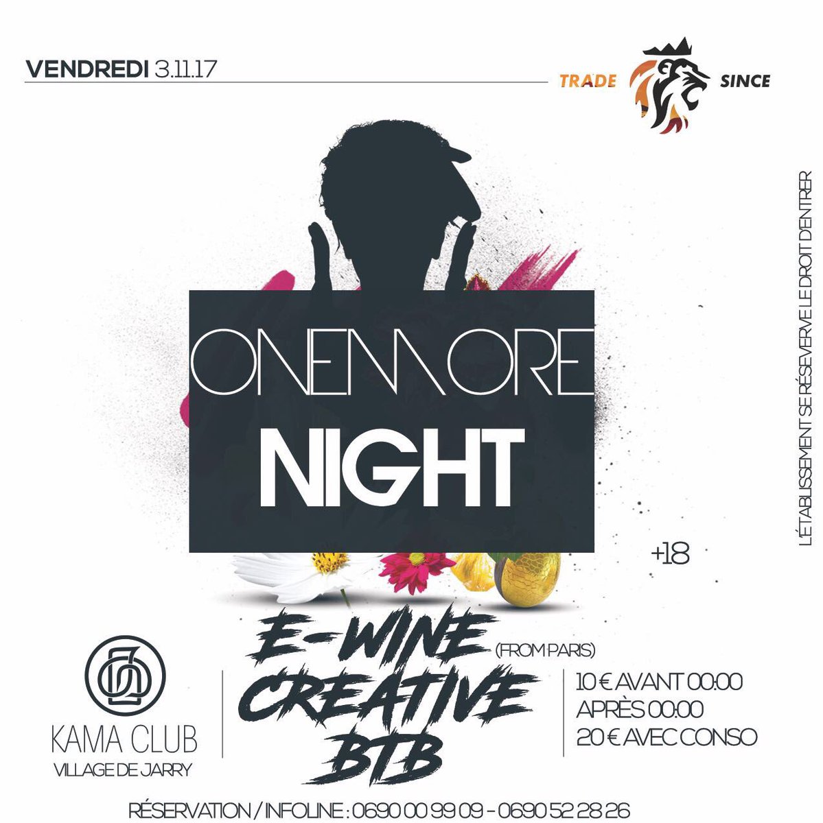 TradeSince's tweet photo. ✨HELLO PEOPLE ! 👄
La TRADE SINCE débarque en Guadeloupe ! 🔥
Vendredi 3 Novembre au KAMA CLUB 🍾
Une pure nuit de folie vous attend.. 🎉💋
#stayconnect
Vous êtes prévenus ! No roof 🔥🤒 #firstedition #kamaclub #TradeSince #ComingSoon https://t.co/ZjA5d8lavZ