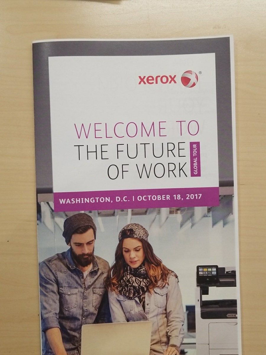 brianmoran's tweet photo. Thanks @xerox for a very educational and entertaining day. I took lots of notes on your 29 new products for companies. #WorkplaceAssistant https://t.co/ksFKik2CKn