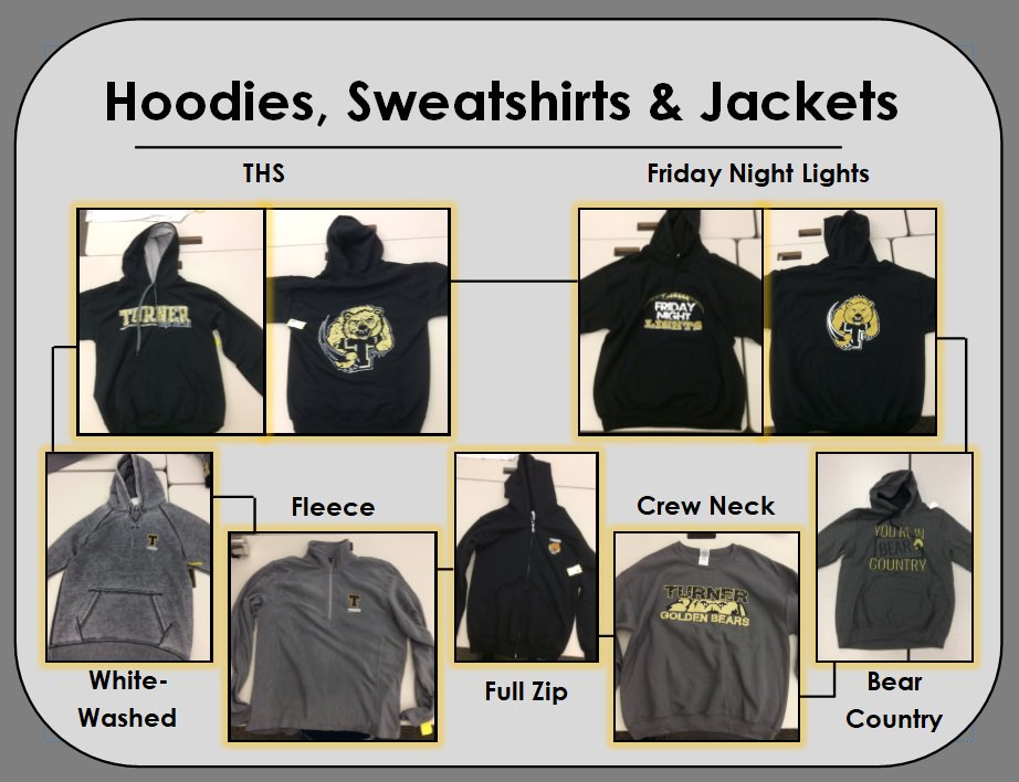 MrsHensonTHS's tweet photo. Coming to conferences at THS? Stop by the #THSBPA table and buy some Turner gear! We take debit/credit cards. #turner202strong @BiasellaK https://t.co/1SRlWVIo1O