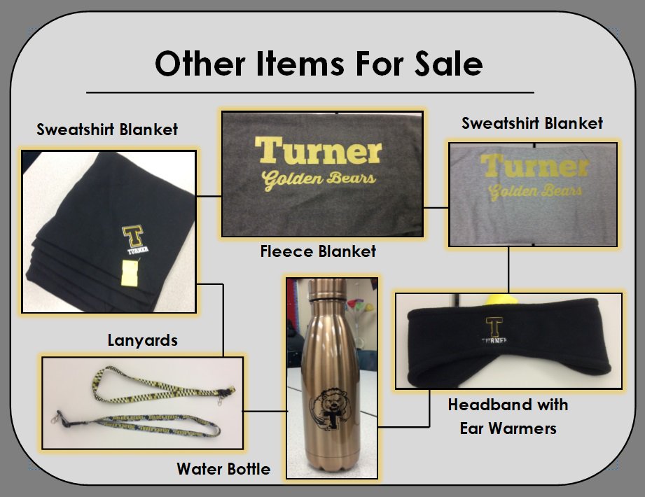 MrsHensonTHS's tweet photo. Coming to conferences at THS? Stop by the #THSBPA table and buy some Turner gear! We take debit/credit cards. #turner202strong @BiasellaK https://t.co/1SRlWVIo1O