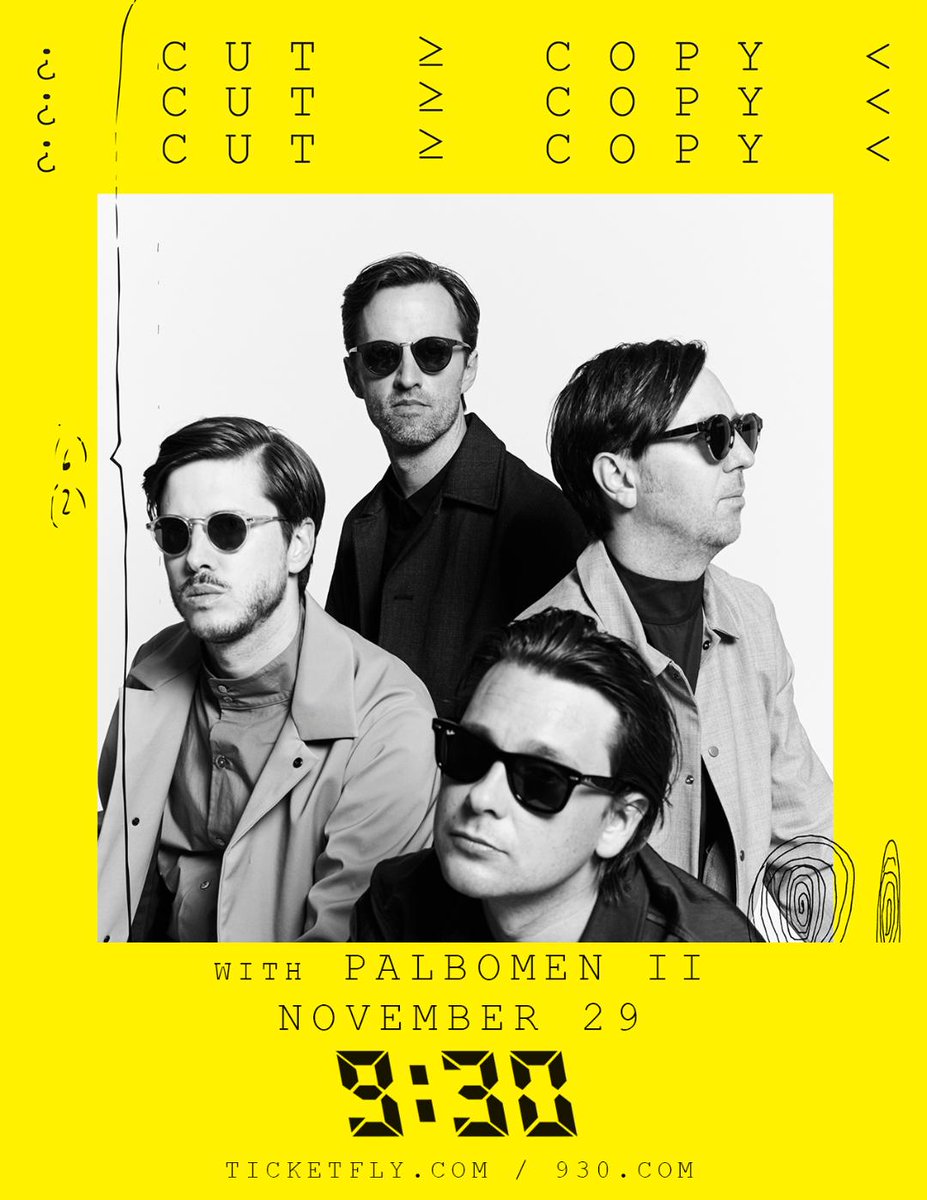 smartassdc's tweet photo. You could win tix to see @cutcopy at the @930Club on 11/29 just by winning our team name challenge tonight at @NelliesDC ! Games at 8 &amp; 9 PM https://t.co/31vkThJaHq