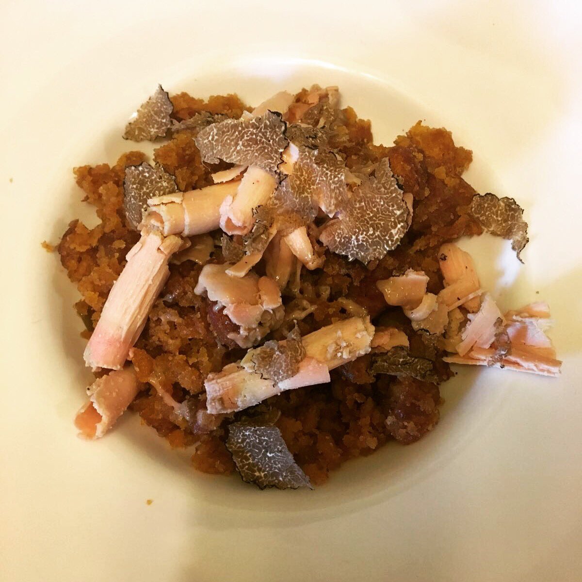 Segundo día de jornadas #migas #trufa #foie #natxoselles #restaurant #tiempo #frio #quemejorqueunasmigas #disfrutamos #hacemosdisfrutar #😊