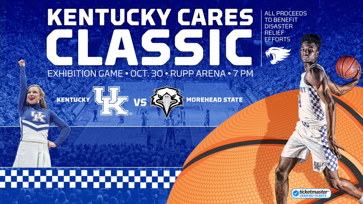 KentuckyMBB's tweet image. We’ve got another chance to make an impact, #BBN. We’re hosting Morehead St. in the Kentucky Cares Classic Oct. 30. bit.ly/2xOmoS0
