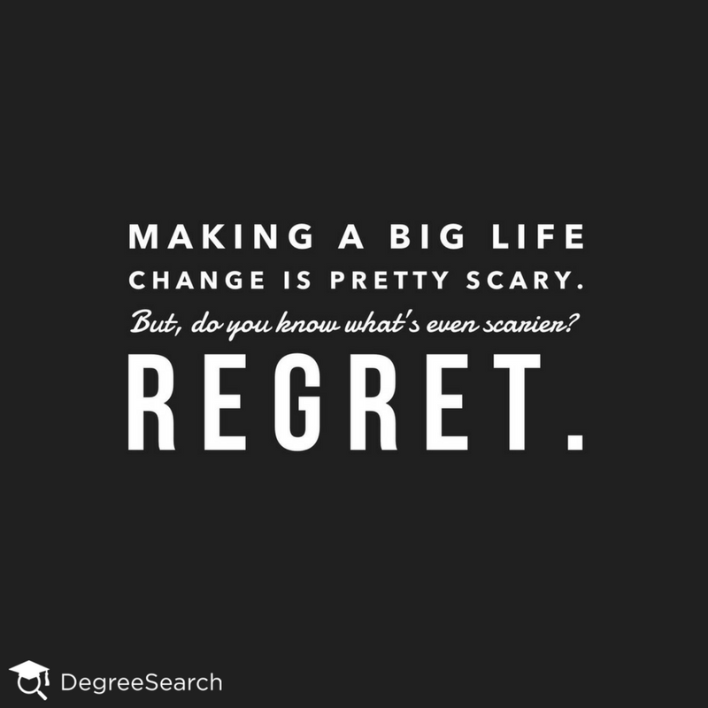 DegreeSearch's tweet photo. Yeah, going to college can be scary, but it's totally worth it. Try our college search tool: https://t.co/1oTqdMchaO #WednesdayWisdom https://t.co/bbUp5fXZfL