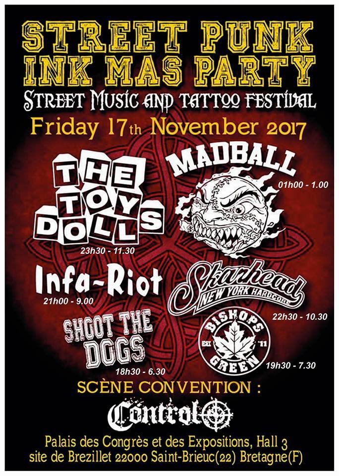 Fantastic lineup for our next European show. Who's coming? @TheToyDolls @TheAdicts @madballNYC @agnosticfront @BOOZE_AND_GLORY