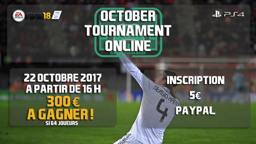 efootballchamp's tweet photo. Nous vous rappelons qu'il reste de places à nos différents tournois 😉

#FIFA18 #PS4 https://t.co/X5m1Cu11K2