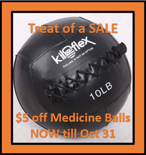 KiloflexFitness's tweet photo. Who doesn't love a treat? $5 off all #medicineballs! Sale prices loaded online! https://t.co/MxzNP3eIaK #kiloflex #fitnessequipment #pdx 🎃 https://t.co/gv6wUuaA3g