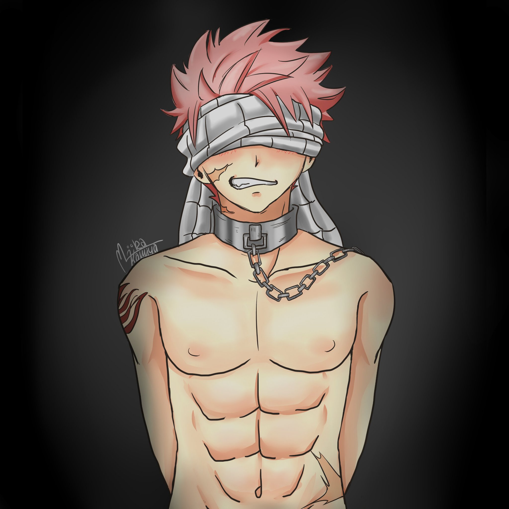 “"Fifty shades of Natsu" If you want, you can color the l...
