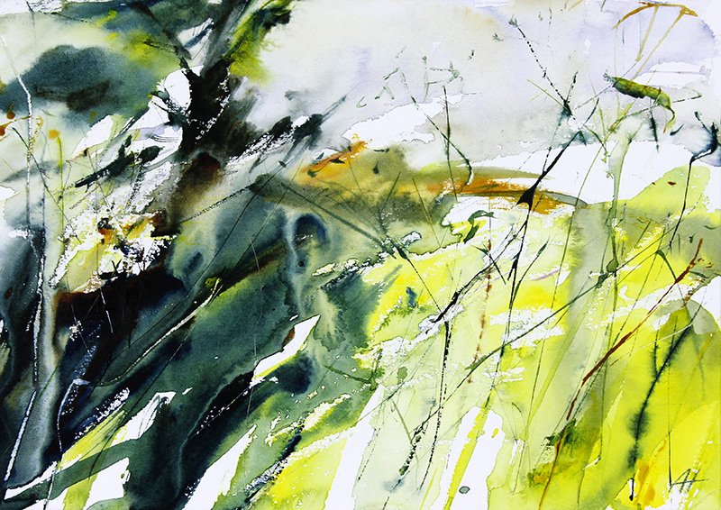 AdrianHomersham's tweet photo. A Memory of Summer
  Safely delivered to its new home in Bath

  #abstractwatercolor #expressiveart #watercolourart #hedgerow #wetinwet https://t.co/G956RWN2CO