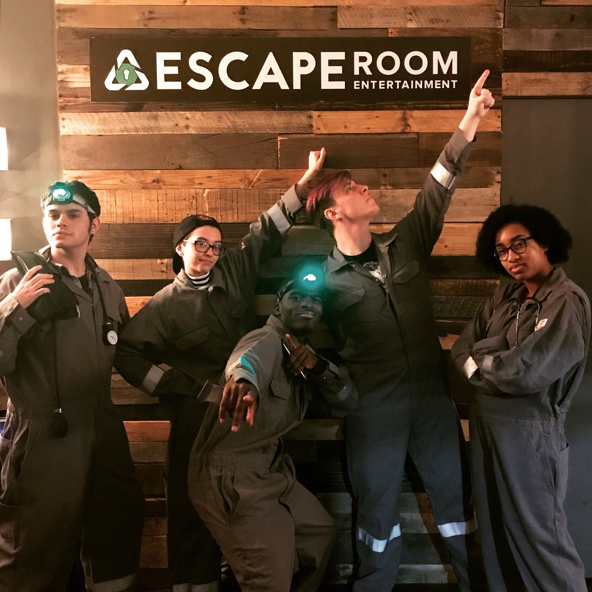 ThomasSanders's tweet photo. My friends &amp; I solved an Escape Room that had a 1% success rate, with five minutes to spare. We’re the QueerLeaders, and we mean business. 👊 https://t.co/YX2nT5Y4Fn
