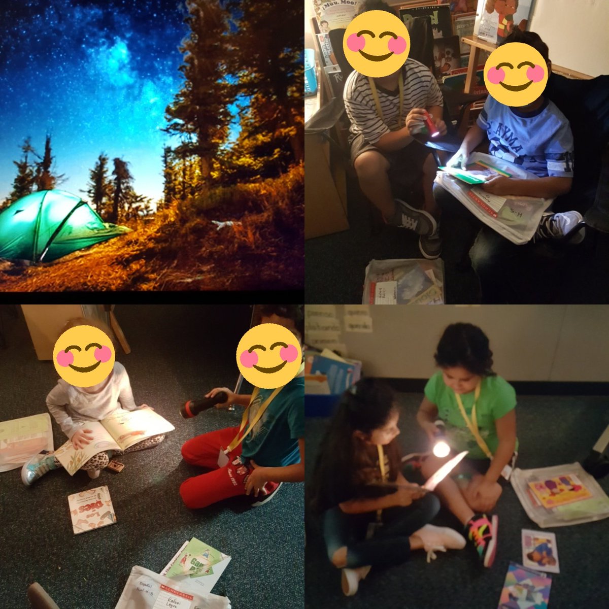 TippsFirstGrade's tweet photo. Flashlight friday reading with a partner @EGhananim @TippsFirstGrade @TippsElementary https://t.co/YlRcVvfgdG