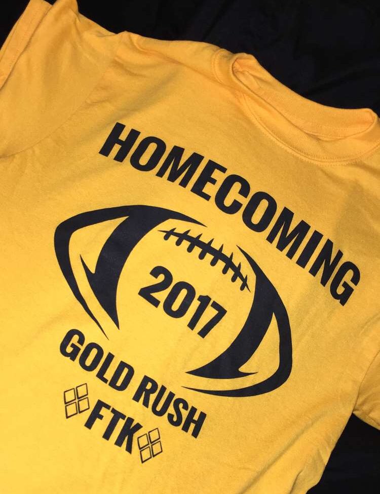 UMHS2019's tweet photo. If you do not have any gold for the homecoming game, t-shirts will be sold at lunch for $10! https://t.co/3wUoqMtqvs