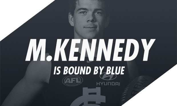 CarltonFC's tweet photo. It's official: @Matt_Kennedy15 is a Blue! We've exchanged pick 28 for the talented young midfielder. #BoundByBlue https://t.co/VvNy05j3Fk