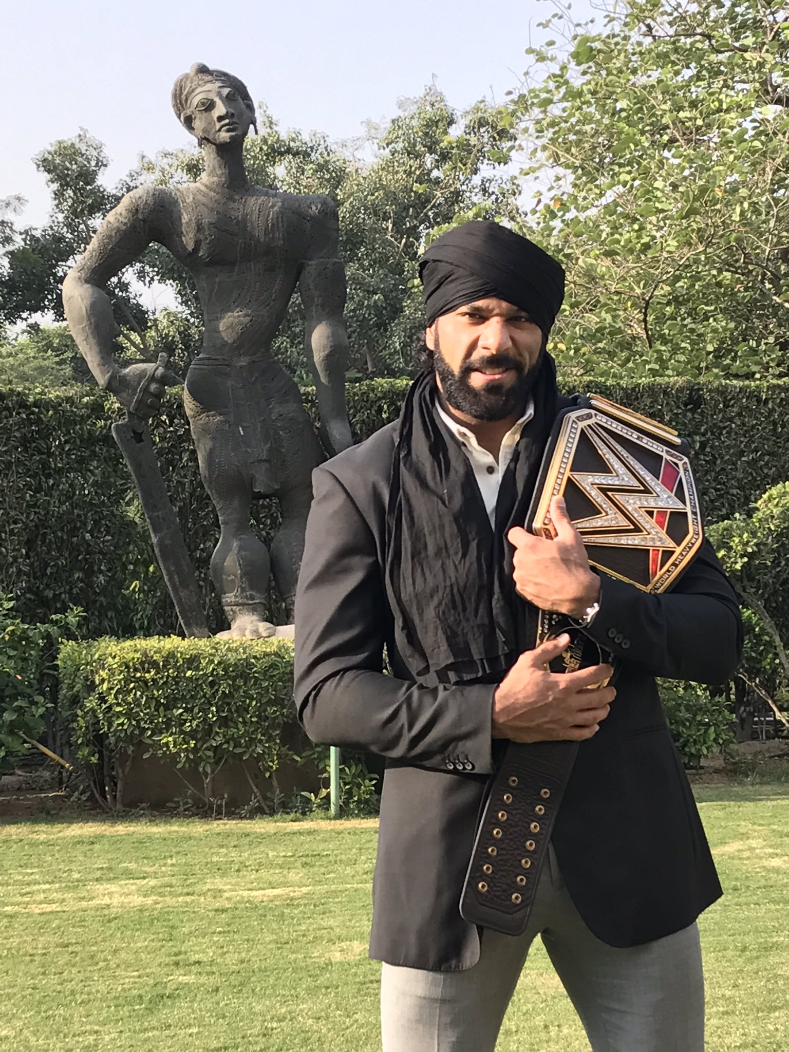 Jinder Mahal is a former WWE champion.