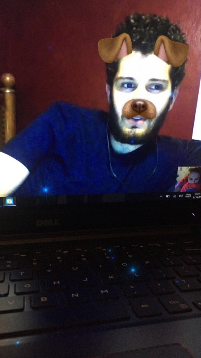 Hey_Jacqueline's tweet photo. When I snap my man when we’re Skyping I use the dog filter to annoy him but when he snaps me he’s so sweet 😍😍😍 https://t.co/U7Ox7m95pi
