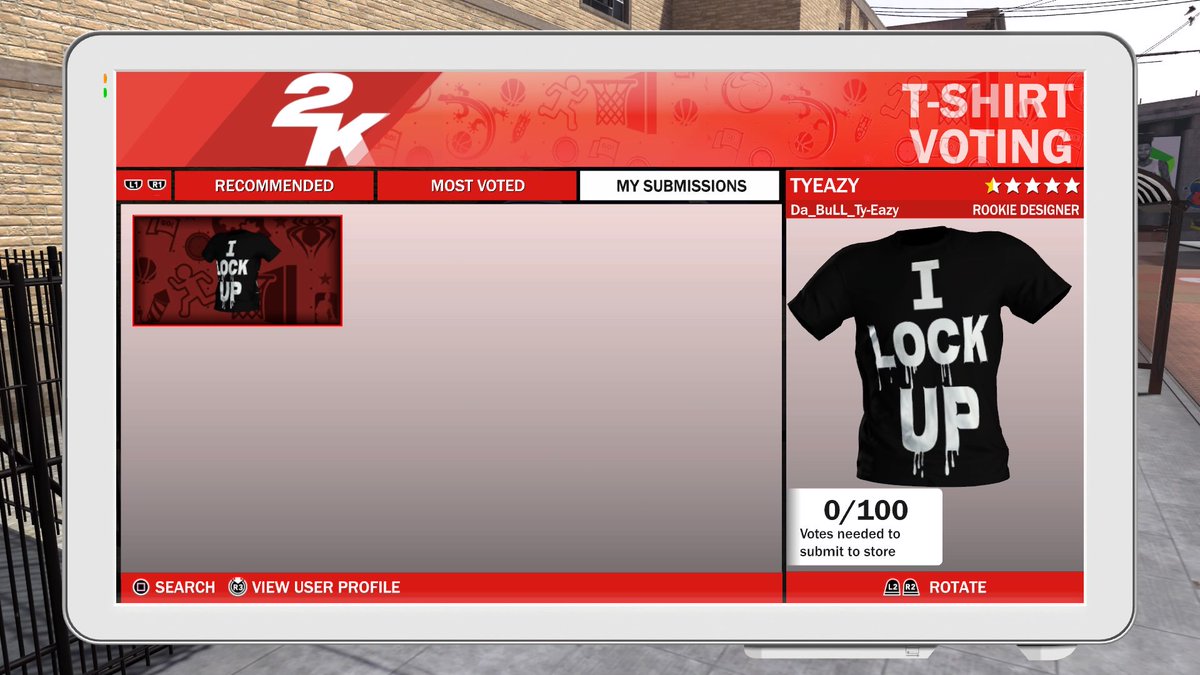 EazyGotDaJuice's tweet photo. #PS4share GET ON 2K and VOTE FOR MY SHIRT #bigdefense #Nosellouts #Lockdowneverything https://t.co/Odxcod8csY