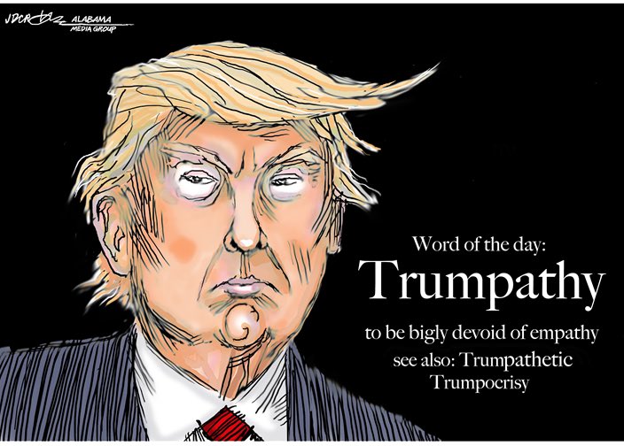 NWPinPDX's tweet photo. #Trumpathy: to be bigly devoid of empathy of any kind. Ex: When Trump is acting #Trumpathetic he is more likely to have a #Trumpertantrum. https://t.co/aPxkuehjIS