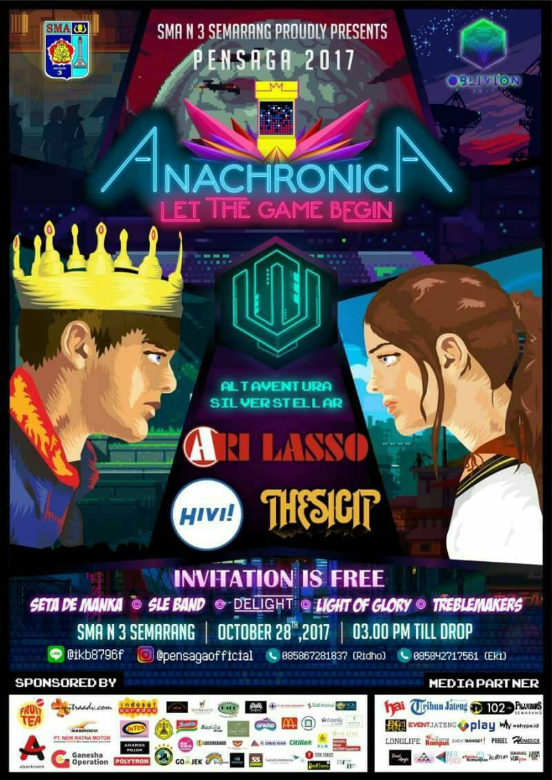 PENSAGA 2017 | October 28th 2017 at SMA Negeri 3 Semarang | Cp 085842717561 / 085867620903 | supportedbyMNCPlay