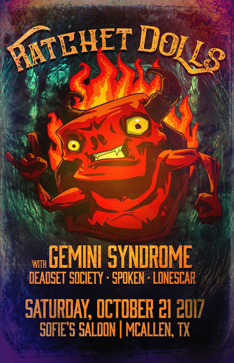 RatchetDolls's tweet photo. RT! FREE limited edition print when you purchase your @geminisyndrome ticket for Saturday from us or from our merch table! https://t.co/PDgOraQzJA