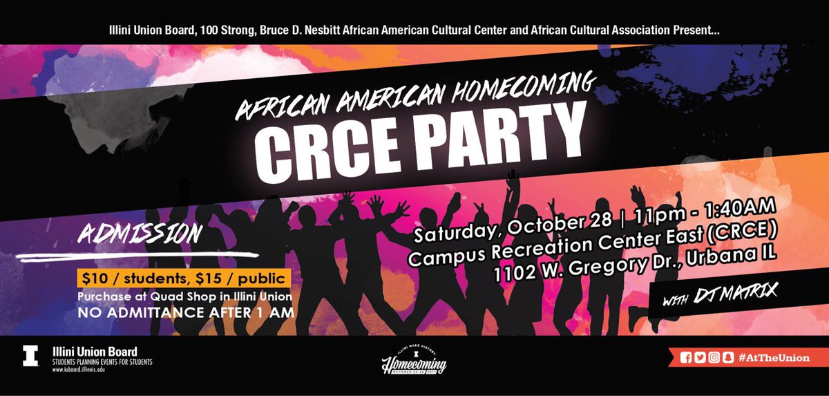 Homecoming is approaching 🔷🔶 We’re excited to announce the CRCE Party! Get your tickets now 😊