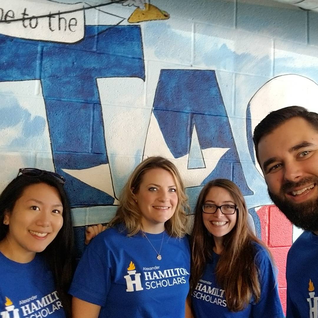 HamiltonScholar's tweet photo. Our Third Annual Texas Leader Weekend is officially underway. Breakfast at @tacojoint. #tlw2017 #yum https://t.co/7HxyDQB2Ps