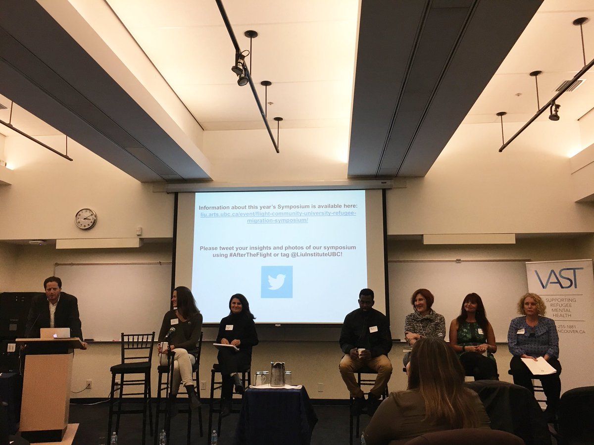 ubcSPPGA's tweet photo. Our panel on community approaches to healing trauma is about to begin @UBCRobsonSquare! #AftertheFlight https://t.co/eT5EJQXvZh