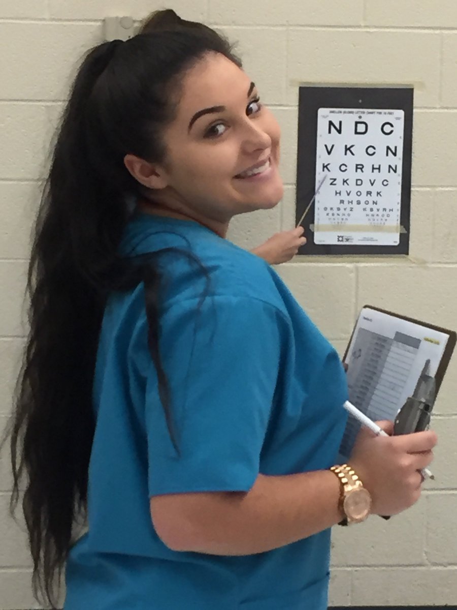 nwhscte's tweet photo. NWHS Nursing Fundamentals students perform eye exams today at Kernoodle Middle School https://t.co/xXCB71oBzO