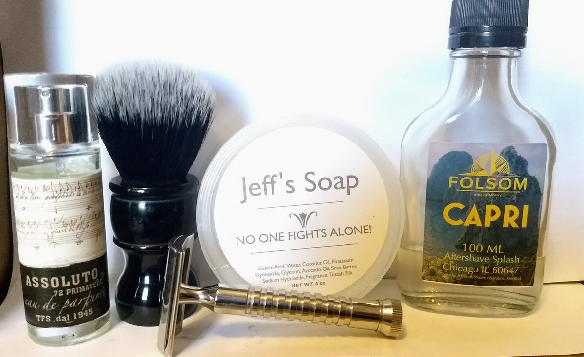 Late #SOTD <a href="/razorockJoe/">RazoRock</a> Mamba. Smooth. TFS Assoluto 72 Primavera. #EdP @COLDRIVERSOAP <a href="/FolsomCo/">Folsom & Co.</a> <a href="/WCShaving/">West Coast Shaving</a> dang I smell good. 😀 #wetshaving