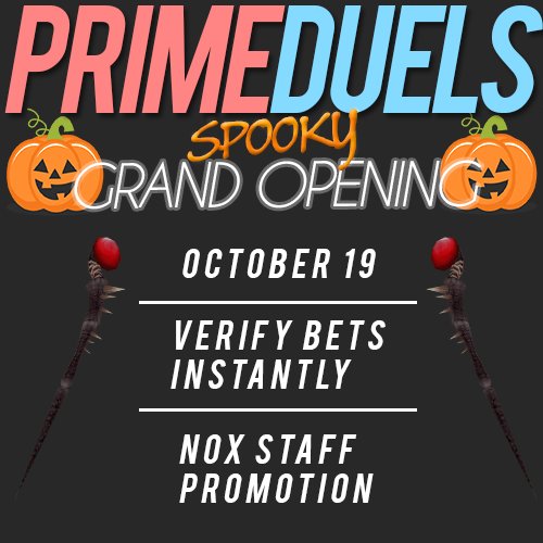 PrimeDuels's tweet photo. https://t.co/2mypN0t7f3 2 Nox's to be given away on the 29th October! RT+Follow for the chance to win 1! https://t.co/5mPeA456EL https://t.co/edTwu8QbJv