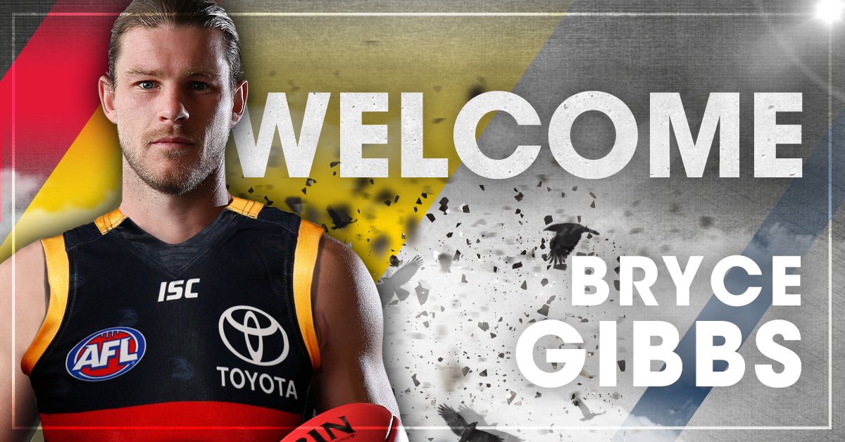 Adelaide_FC's tweet photo. Crows fans, meet Bryce Gibbs 😃! 

A deal for @BGibbsy4 has been done. Details https://t.co/3rs35S4M1D #weflyasone https://t.co/XzehxAPl9I