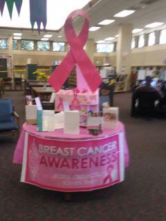 MyJHLS's tweet photo. Visit our Breast Cancer Awareness display made by the wonderful staff at the Medgar Evers Library. Grab a book & help fight! #SupportBCA https://t.co/sFx89SZQSu