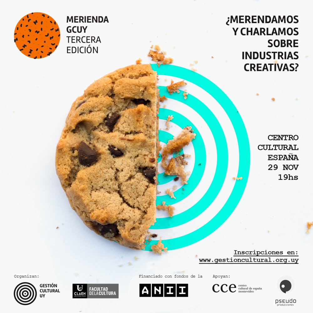gestioncuy's tweet image. ¿Merendamos y charlamos sobre Industrias Creativas? 
Inscripciones para 3era edición #MeriendaGCUY 2017 🍰🍪☕️ bit.ly/2ySXQvU