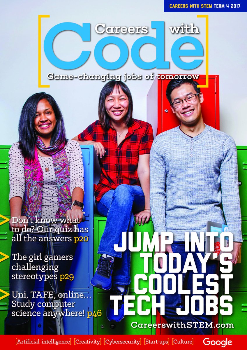 CareerswithSTEM's tweet photo. Out today! Read the e-mag, order your copies, or ask your Aus/NZ High School for your copy.

https://t.co/9vljnG9gKC https://t.co/JgXEvl7V0D