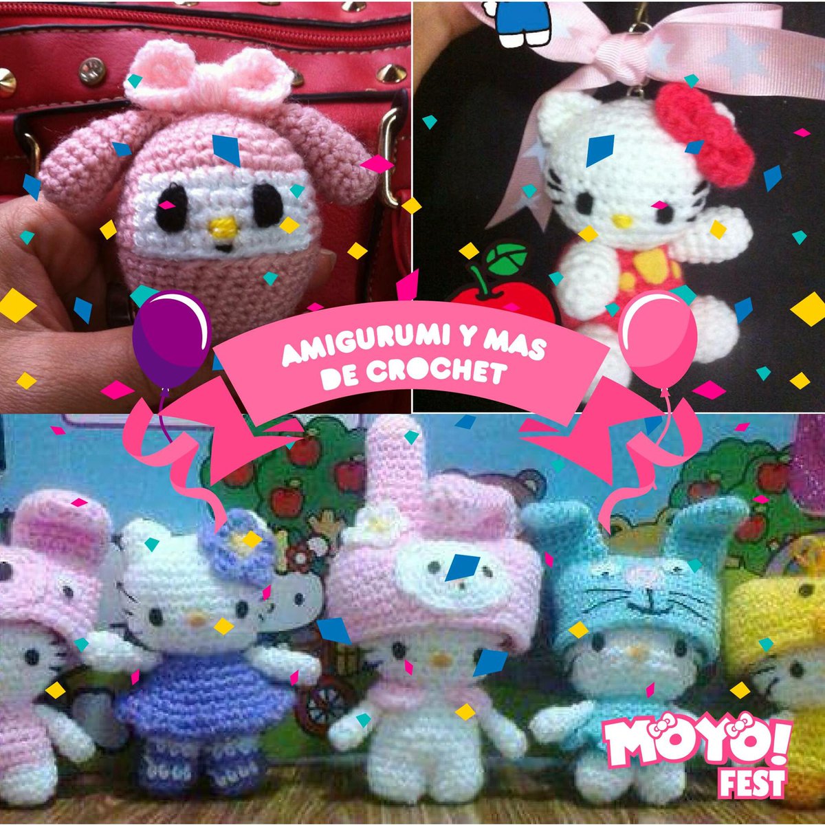 MoYoFest's tweet photo. #hellokitty #hellokittyshop #hellokittyfans #hellokittylover #hellokittyworld #sanrio #bazar #amigurumi #moyofest https://t.co/2EQM7Wql39