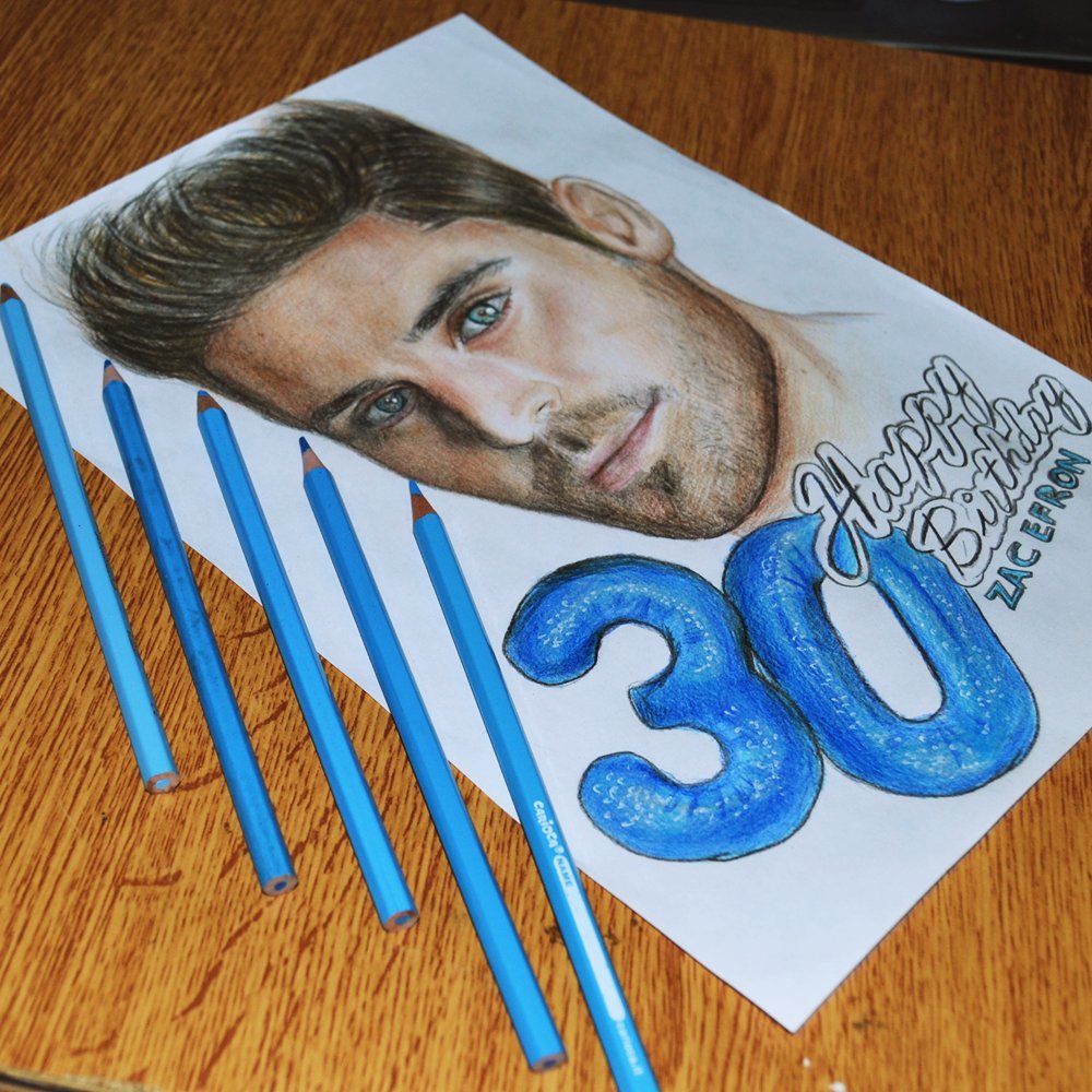 HAPPY BIRTHDAY ZAC EFRON   +30
My drawing ART, hope you love it   