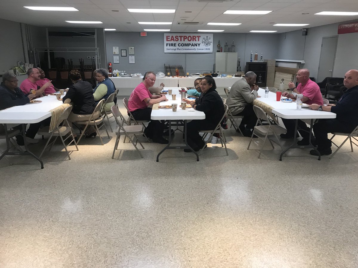 A big thanks to the John Wesley UMC for bringing dinner to our Eastport fire station. Their culinary skills never disappoint